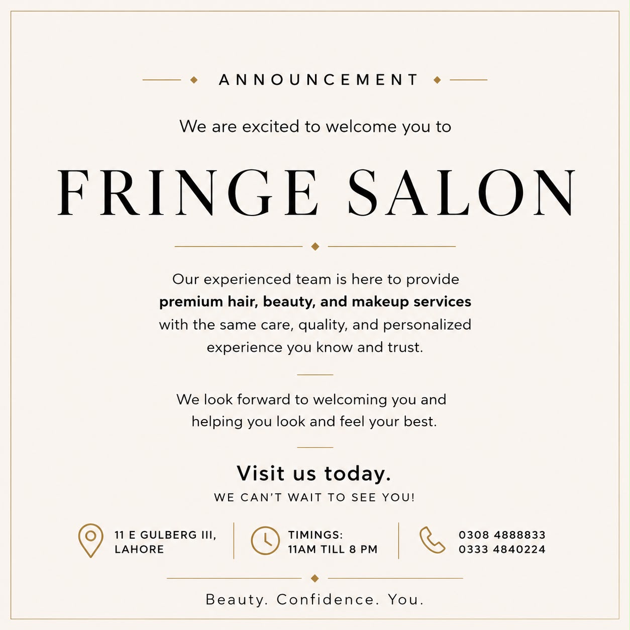 Welcome to Fringe Salon